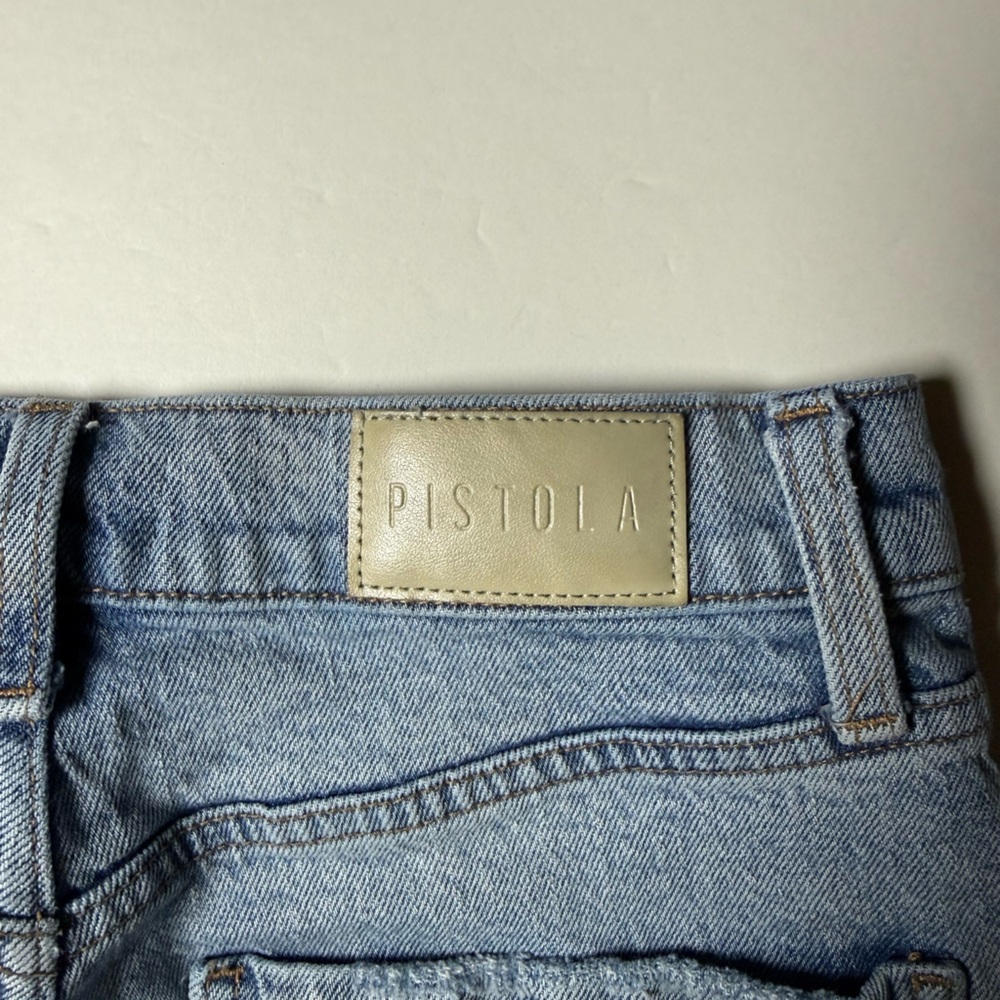 Pistola Cassie Super High Rise Straight Crop Jeans Light Wash Size 27 - Picture 10 of 10